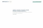 ARE CEOS PAID FOR PERFORMANCE? Evaluating the Effectiveness of Equity Incentives