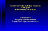Electronic States in Solids from First Principles: Band Theory and ...