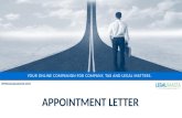 Appointment letter | format | template | Legalraasta