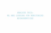 Machine Learning and Logging for Monitoring Microservices