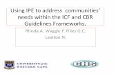 Using IPE to address  communities’ needs within the ICF and CBR Guidelines Frameworks