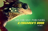 Tips for self publishing a children's book in 2016