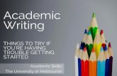 Academic writing: tips to get started