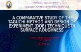 Design of Experiment (DOE): Taguchi Method and Full Factorial Design in Surface Roughness