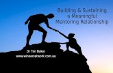 Building and Sustaining a Meaningful Mentoring Relationship