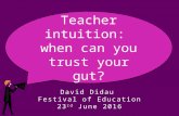 Teachers' intuition: when can you trust your gut?