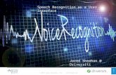 Speech Recognition as a User Interface