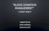 Blood donation management