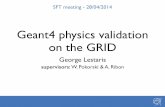 Geant4 physics validation on the GRID