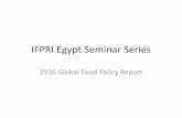 IFPRI Egypt Seminar Series: 2016 Global Food Policy Report
