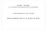 B.Sc. B.Ed. (4 Years Integrated Course) Syllabus