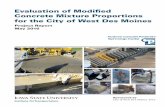 Evaluation of Modified Concrete Mixture Proportions for the City of ...