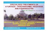 specialised treatments of ayurveda - panchakarma, rasayana
