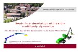 Real-time simulation of flexible multibody dynamics