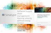 Software supply chain management: Gaining velocity without losing control