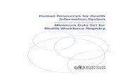 Human Resources for Health Information System Minimum Data Set ...