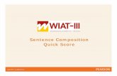 Sentence Composition Quick Score