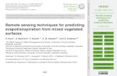 Remote sensing techniques for predicting evapotranspiration