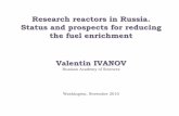 Research reactors in Russia. Status and prospects for reducing the ...