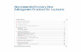 Recommended Forestry Best Management Practices for Louisiana