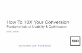 How to 10X your Conversion