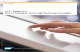 SAP® Education: Online Learning Technical Readiness Checklist