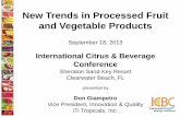 New Trends in Processed Fruit and Vegetable Products