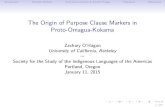 The Origin of Purpose Clause Markers in Proto-Omagua-Kokama