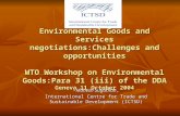 Environmental Goods and Services: Operationalising sustainable ...