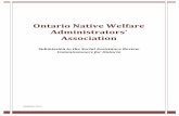 Ontario native welfare administrators association 2011