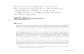 Delineating sampling procedures: Pedagogical significance of ...