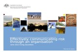 Effctively communicating risk through an organisation