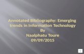 Naalphatu Toure Annomated Biblography B