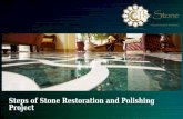 Steps of stone restoration and polishing project