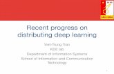 Recent progress on distributing deep learning