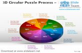 3 d pie chart circular puzzle with hole in center process 11 stages style 1 powerpoint diagrams and powerpoint templates