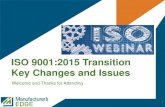 ISO 9001:2015 Transition Key Changes and Issues Webinar
