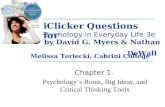Psychology I: Clicker Questions w/Answers