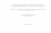 Array Signal Processing Algorithms for Beamforming and Direction ...