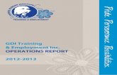 GDI Training & Employment Inc. OPERATIONS REPORT 2012-2013