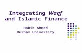 Integrating Waqf and Islamic Finance by Habib Ahmed