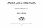 implementation of controller area network for automotive applications