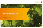 Swedbank corporate presentation, February 2 2017