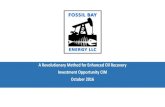 Fossil Bay Energy - Investment Opportunity CIM - September 2016 - BMM v3