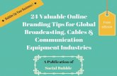 24 valuable online branding tips for global broadcasting, cables & communication equipment industries