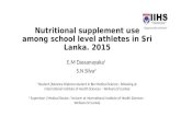 NUtritional Supplement Use Among School Level Athlthes In Sri Lanka