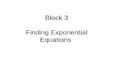 Finding exponential equations