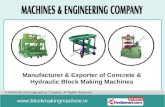 Paving Block Making Machine by Machines And Engineering Company Coimbatore
