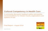 Cultural Competency Policy and Practice Recommendations - Final Report - August 2014