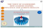The voice of leadership how leaders inspire, influence and achieve results